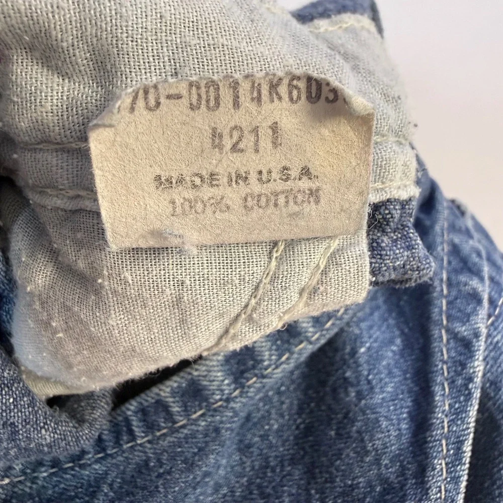 Vintage 90s Oshkosh B'gosh Vestbak Overalls Shortalls Romper Denim 18 months